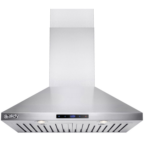 AKDY 30" 343 CFM Convertible Wall Mount Range Hood in Stainless Steel